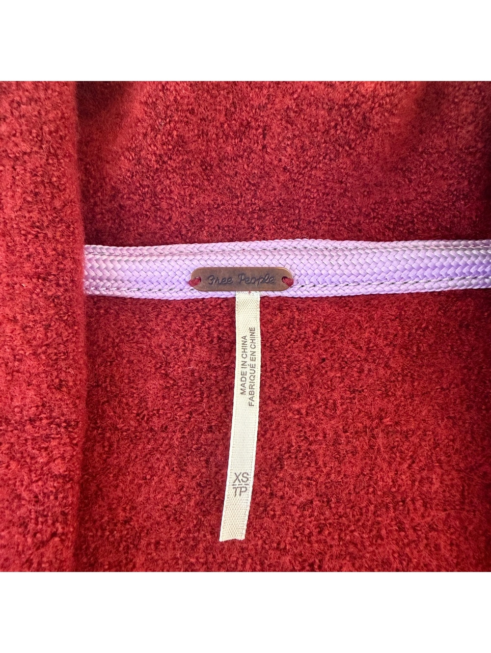 Free People Oversized Red Eucalyptus Cardigan XS - Picture 2 of 7